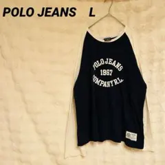 POLO JEANS CO. RALPH LAUREN◆L 紺綿100% ロゴのサムネイル