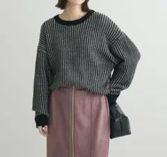 Green parks ELENCARE DUE タック編バイカラーニット