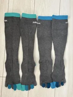 ファイブフィンガーソックス足　5本指スキーソックス、スノーボード靴下セット