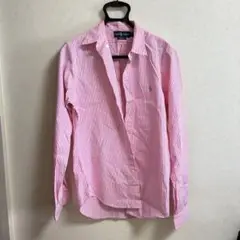 Ralph Lauren スリムフィット シャツ ピンクストライプ　L メンズ