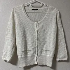 INGNI イング ニット カーディガン ラメ ホワイト ゴールド M