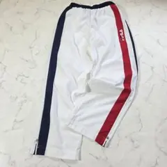 FILA　ウインドブレーカーパンツ　裾ジップ　Ｓ　ホワイト　サイドラインのサムネイル