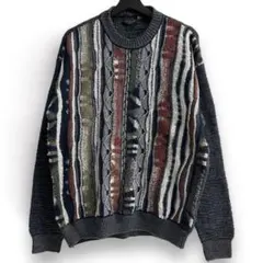 値下【Euro Vintage】 イタリア製 立体 3D レトロビンテージニット