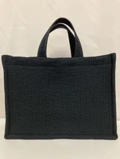 ヌビバッグ トート　スクエア　A4対応(ブラック)ヌビ生地使用の底板付き