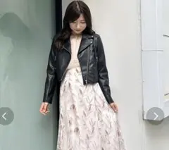 MERCURYDUO フェイクレザーコンパクトライダースジャケット　黒