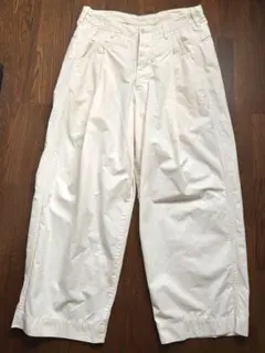 HAVERSACK ワイドストレートイージーツイルパンツ　白