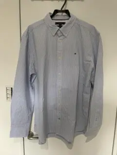 【美品】TOMMY HILFIGER トミーヒルフィガー シャツ XL ストライ
