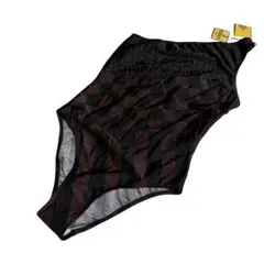 【新品】FENDI フェンディ　水着　ビキニ　スイムウェア　タグ付き FENDI FFモチーフ ライクラ ポーチ付き 紐ビキニ 水着 *BLACK (FENDI