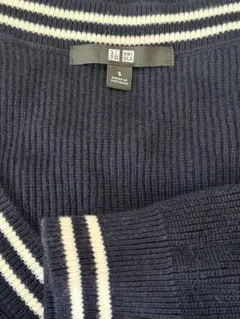 UNIQLO ネイビー リブ編み セーター S
