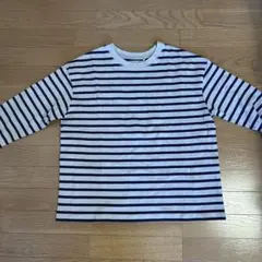 ハートマーケット　ボーダー　長Tシャツ　丸首