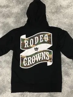 【RODEO CROWNS】ロデオクラウンズ 黒色パーカー トレーナー Fサイズ