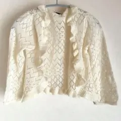 美品　VINO ROUGE　ヴィノルージュ　編みニット　ボレロ　カーディガン