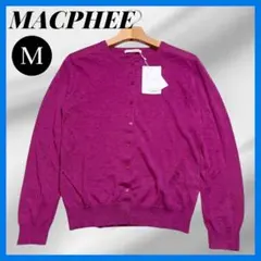 新品 MACPHEE マカフィー 麻 リネン カーディガン 紫 M シェル 冷房のサムネイル