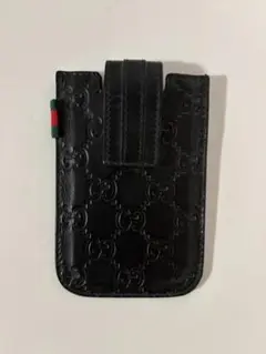 Gucci iphone4/4S GG柄エンボス型押スマホケース ブラックレザー