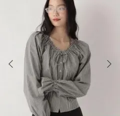 Heather 2WAYオフショルリボンブラウス