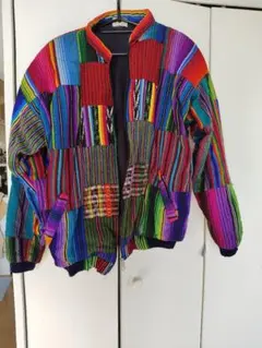 ビンテージレディースジャケットグアテマラ風デザインMサイズ