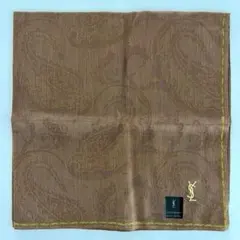 【YVES SAINT LAURENT(イヴサンローラン)】メンズ 茶 ハンカチ