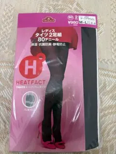 TOPVALU HEATFACT タイツ M-L ブラック 80デニール