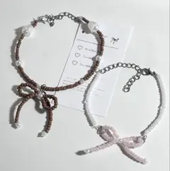 ビーズブレスレット フェアリーグランジ♡ 2つセット✧*。