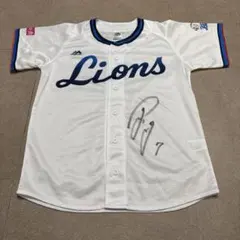 埼玉西武ライオンズ　ユニフォーム　ベースボールシャツ　野球　応援　サイン入り　Sのサムネイル