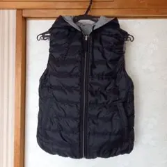 PLST プラステ フード付きダウンベスト リバーシブル ダウン90%