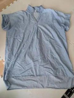 chocol raffine 半袖シャツ ライトブルー