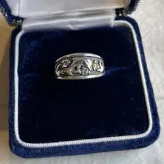 USA製 天然石3色 SV925 シーリングリング 14号