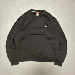 NIKE00sエジプト製フェードブラウンスモールスウッシュ刺繍スウェットホリデー
