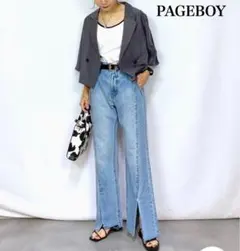 フレアジーンズスリット