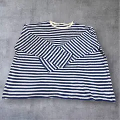 コンパクトボーダーロンTEE （ブルー） chocol raffine robe