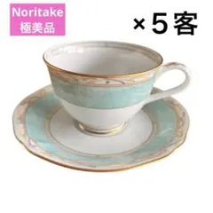 【極美品】ノリタケ ハナレイク ティーカップ5客 華麗句　noritake