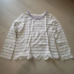 anyFAM 長袖カットソー 120cm 白・紫