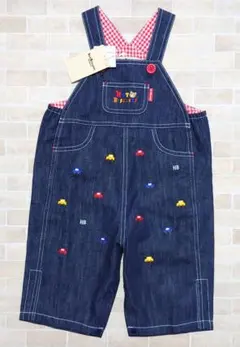 新品　未使用　ミキハウス　デニム　オーバーオール　サロペット　80-90