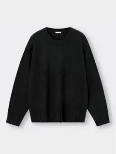 【GU】ダークグリーン クルーネックニット