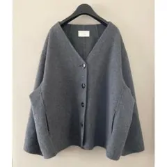 09WOMEN ノーカラー ウール混コート 韓国ファッション 大きいサイズ