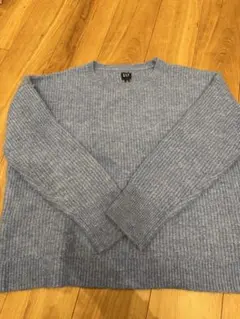 GAP リブ編み 長袖ニット ライトブルー