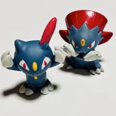 【進化セット】ニューラ　マニューラ　ポケモン　ソフビ　指人形　初代　モンコレ