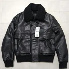 新品 ZARA 水牛革 レザー ボンバージャケット