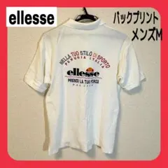 【ellesse ポロシャツ】エレッセ バックプリント ロゴ入り オーバーサイズ
