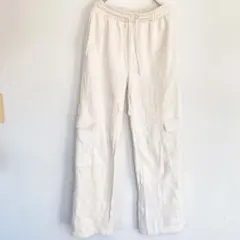 スウェット カーゴパンツ XS ホワイト FOREVER 21 白【冬・春秋】