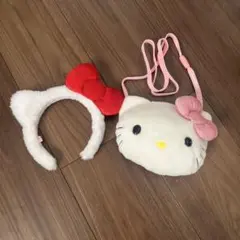 ハローキティ カチューシャとバッグ セット ポシェット サンリオ ピューロランド