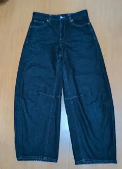 GU JEANS パレルレッグ ワイドパンツ デニム インディゴ L