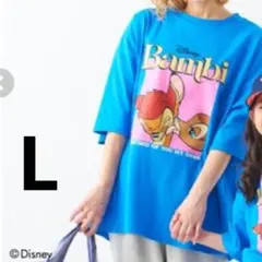 新品　リトシー　リンクアット　バンビTシャツ　ブルー L しまむらのサムネイル