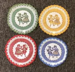 レース編みコースター4枚セット スイス製ハンドメイド