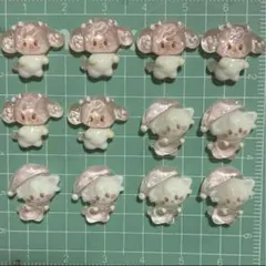 パジャマmikkoネイルパーツ12個セット【スフレ】【ナッツ】