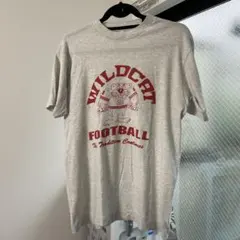 90s WILDCAT FOOTBALL Tシャツ アッシュグレー