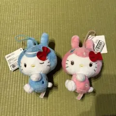 新品未使用！ハローキティ　ロディ　着ぐるみぬいぐるみマスコット　GEO限定