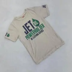 OIL CLOTHING SERVICE Tシャツ ベージュ 半袖 プリント