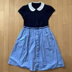 ワンピース KUMIKYOKU/組曲 子供服 半袖 丸襟ワンピース