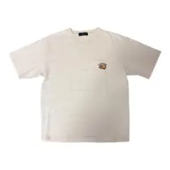 ホワイト Tシャツ　オレンジ　白tシャツ　古着